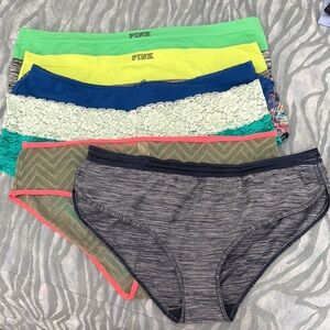 Victoria’s Secret and P!nk Women's Panties Set of 7 low rise, hipster panties